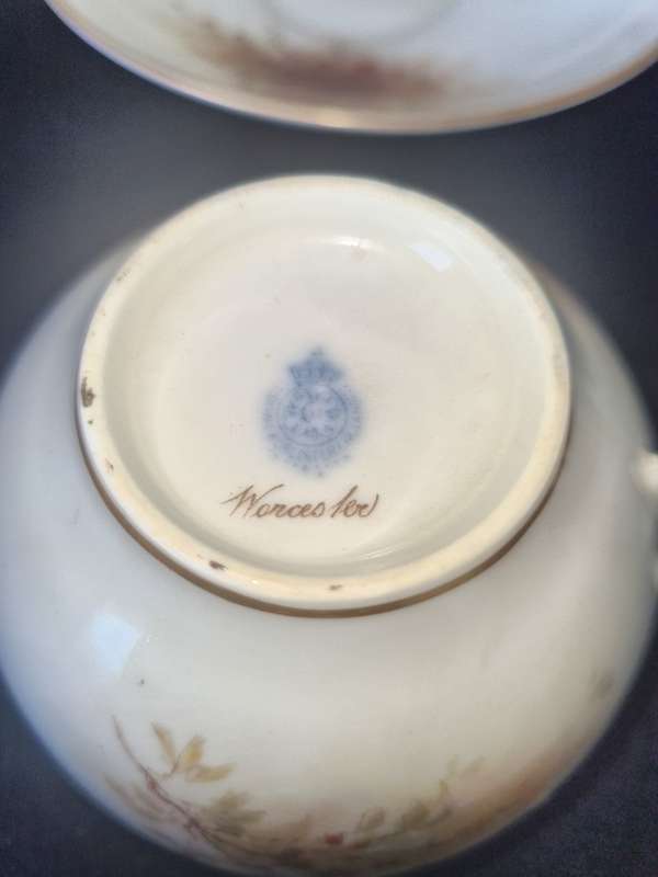 Royal Worcester Anne Hathaways Cottage Cup and Saucer
