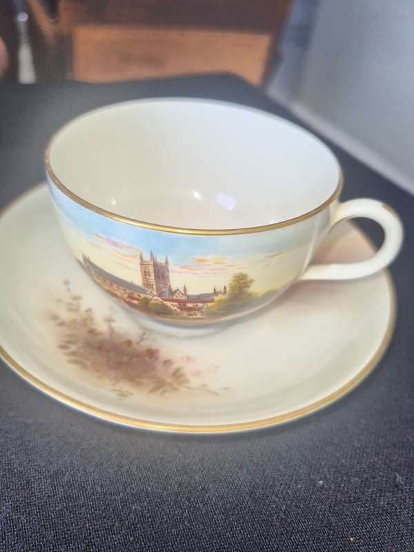 Royal Worcester Anne Hathaways Cottage Cup and Saucer