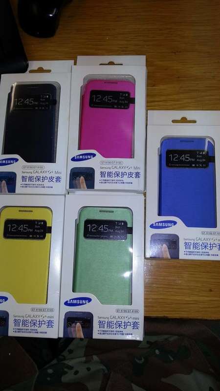 Flip case for Samsung Galaxy S4 mini (Magnet/Screen) - Dark Blue/Navy