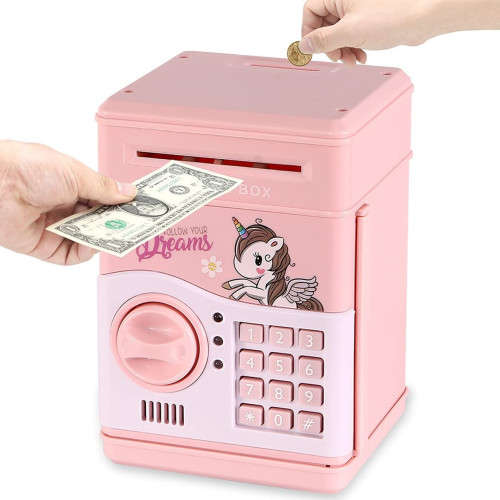 Kida ATM Password Finger Print Bank Blue - Pink, White