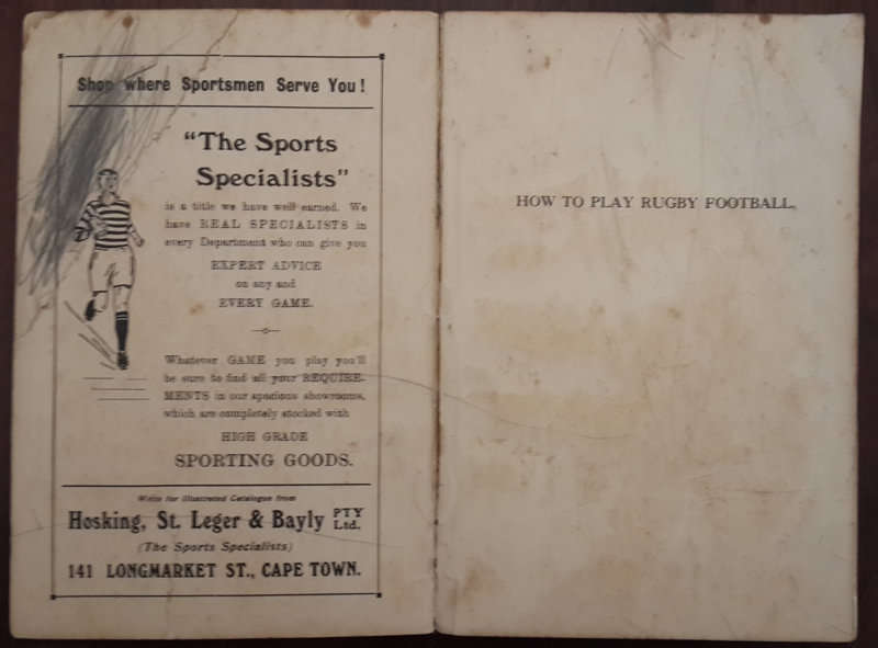How to Play Rugby Football. Supplement to the First Edition of the History of South African Rugby...