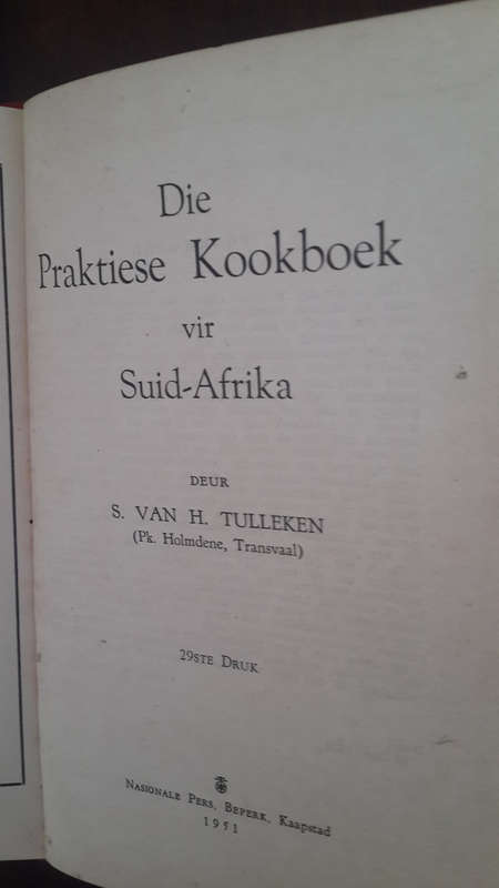 Die Praktiese Kookboek vir Suid-Afrika (S van H Tulleken)
