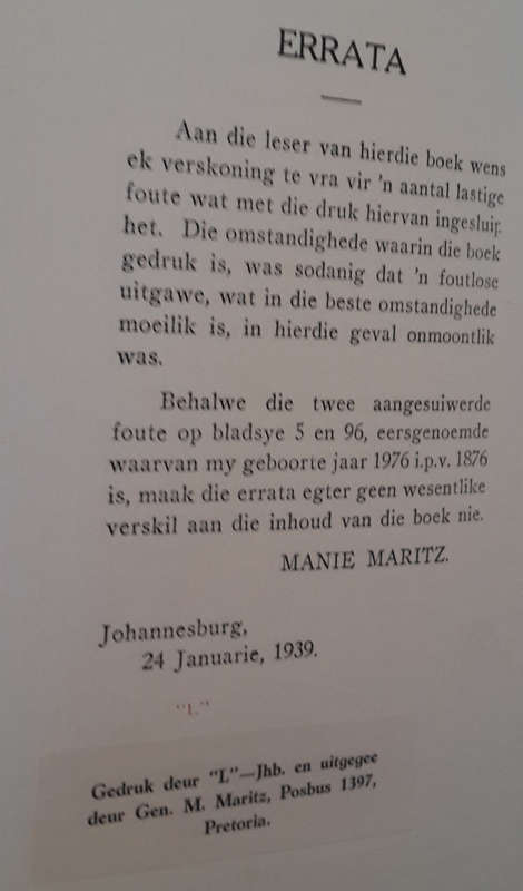 My Lewe en Strewe (Generaal Manie Maritz)