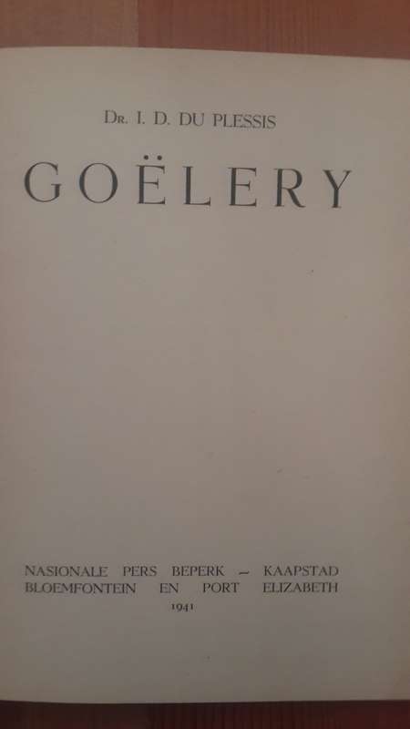 Goelery (I D du Plessis)