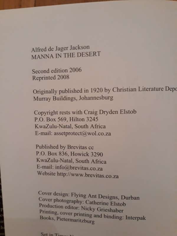 Manna in the Desert: a Revelation of the Great Karroo - Alfred de Jager Jackson
