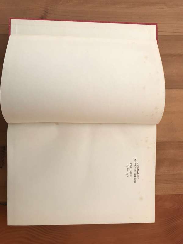 Journal of Jan van Riebeeck Volume II 1656 - 1658