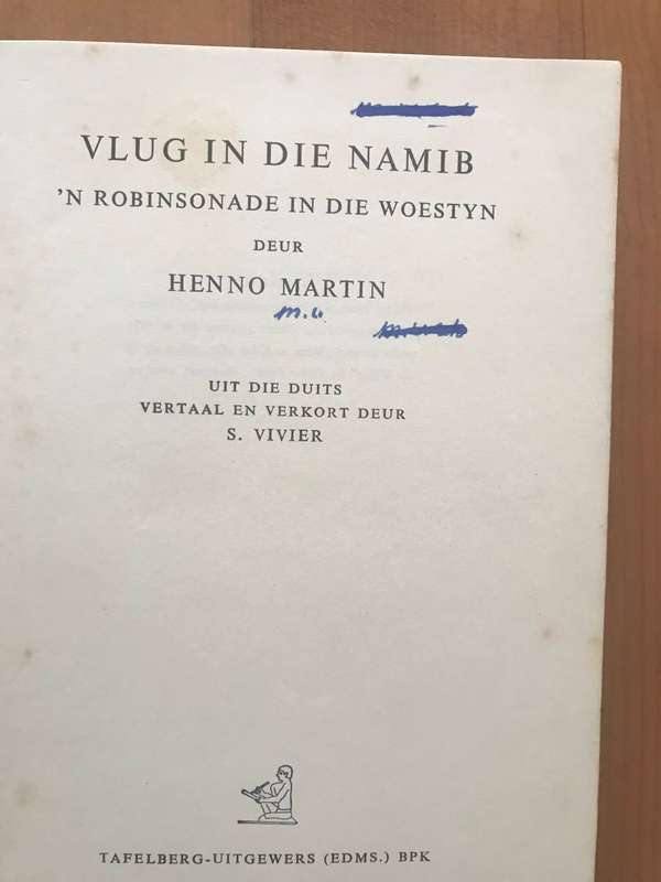 Vlug in die Namib (Henno Martin)