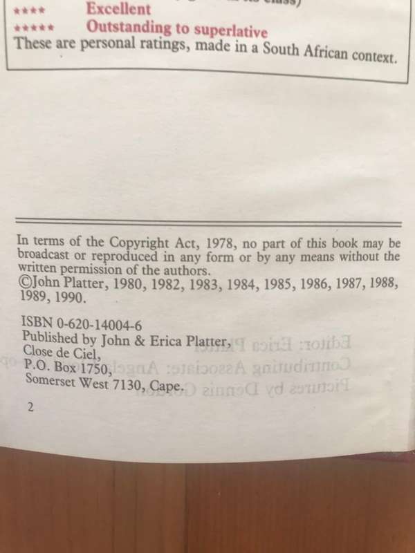 John Platter`s South African Wine Guide 1990