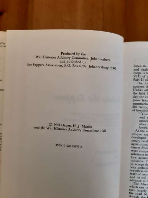 Salute To The Sappers. South African Forces, World War II, Volume 8 - Parts 1 & 2 (2 vols)