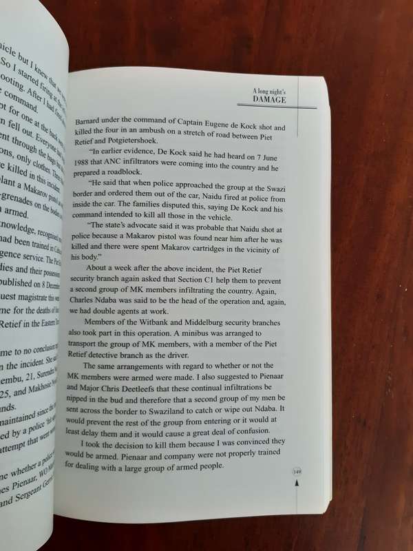 A long night's damage - Working for the Apartheid State (Eugene de Kock)