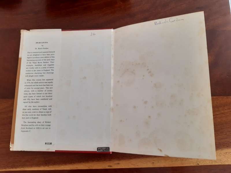 Dear Louisa: History of a Pioneer Family in Natal 1850 - 1888