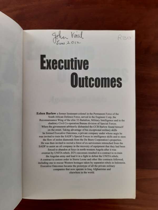 Executive Outcomes: Against All Odds - Eeben Barlow