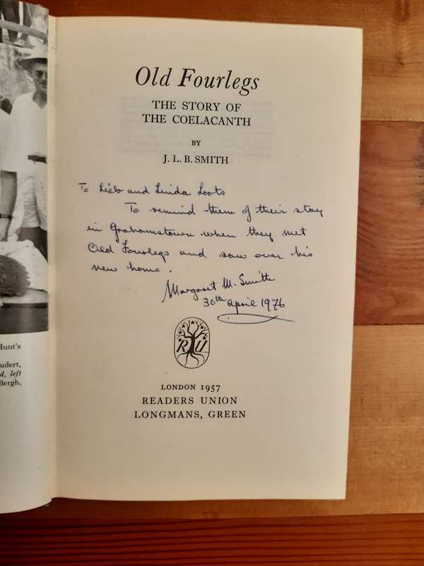 Old Fourlegs The Story of the Coelacanth (inscribed by Margaret Smith)