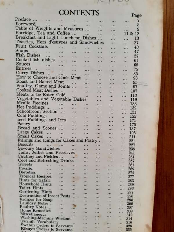 The Kenya Settlers' Cookery Book and Household Guide