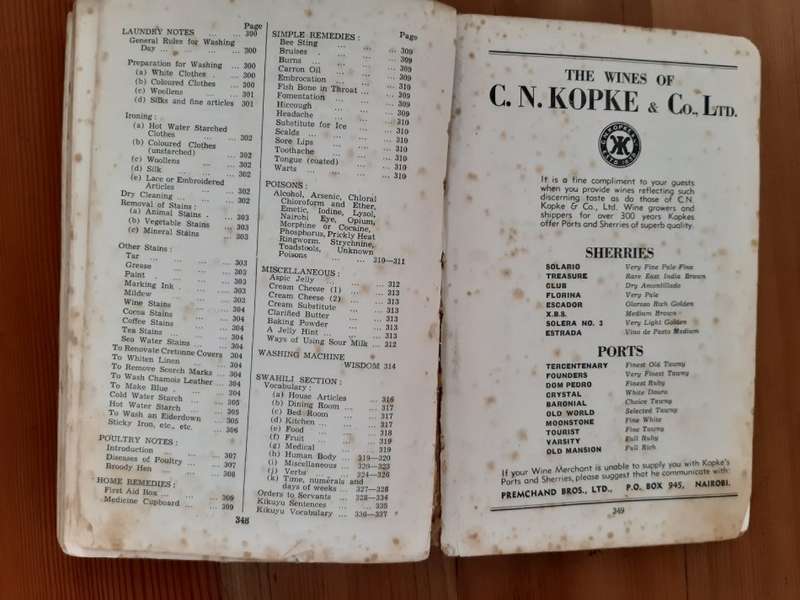 The Kenya Settlers' Cookery Book and Household Guide