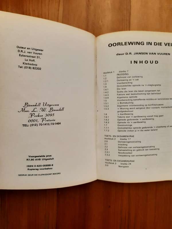 Oorlewing in die veld - Daniël Rudolph Janse Van Vuuren