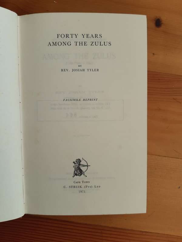 *HALF PRICE SALE!* Forty Years Among the Zulus - Josiah Tyler