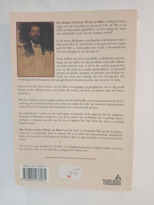 Die stryd tussen Boer en Brit: Die herinneringe van die Boere-General C.R. de Wet