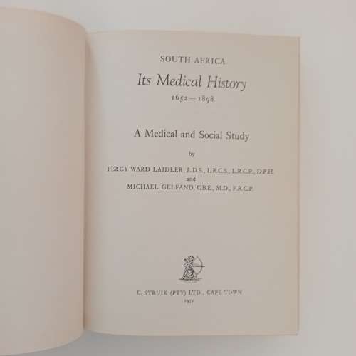 South Africa: its medical history 1652-1898: A medical and social study
