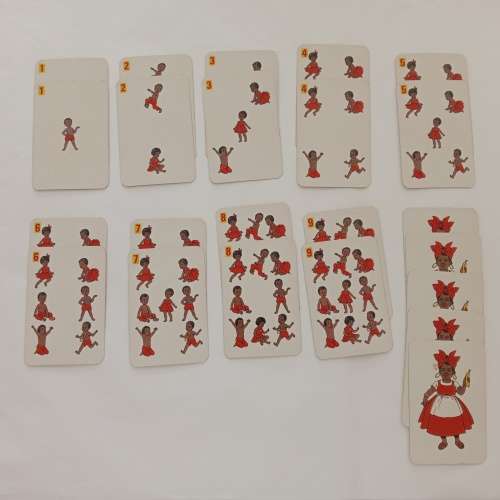 Original vintage 1960`s Ten Piccaninnies card game