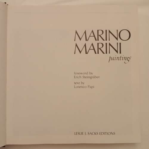 *SALE* Marino Marini: Paintings