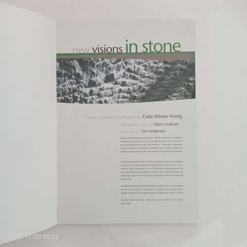 New Visions in Stone: Stone Sculpture in Zimbabwe -Celia Winter Irving