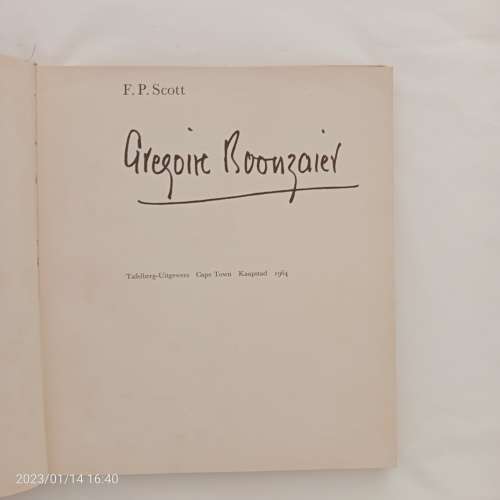 Gregoire Boonzaier - F P Scott