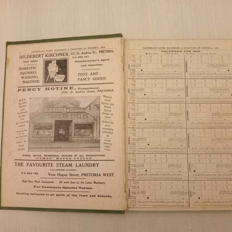 Lochhead`s Guide, Hand-Book and Directory of Pretoria 1913