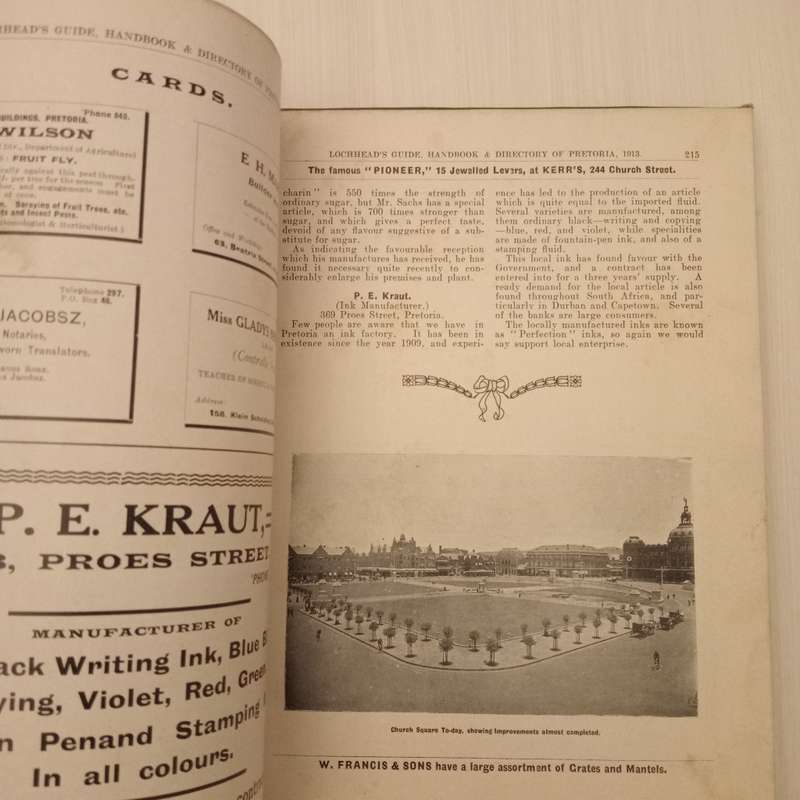 Lochhead`s Guide, Hand-Book and Directory of Pretoria 1913