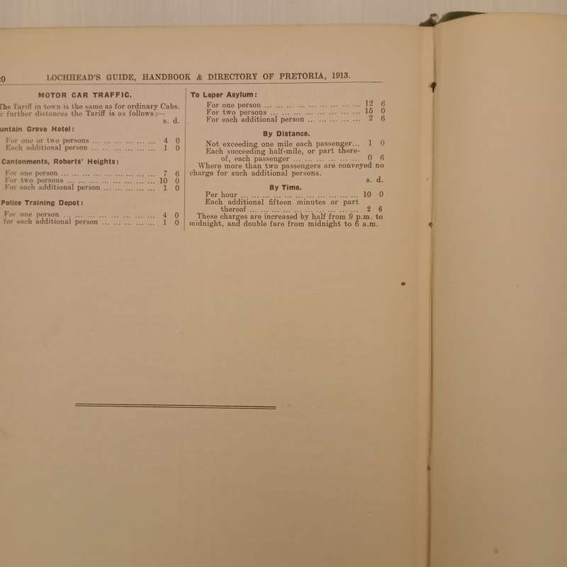 Lochhead`s Guide, Hand-Book and Directory of Pretoria 1913