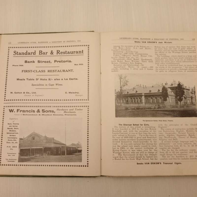 Lochhead`s Guide, Hand-Book and Directory of Pretoria 1913