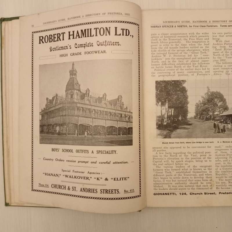 Lochhead`s Guide, Hand-Book and Directory of Pretoria 1913