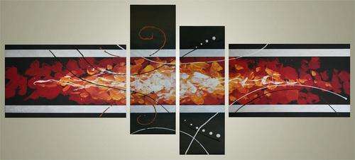 Original by Mario Pelser - Abstract  - 4 Panel Group Painting - size 1600 x 690