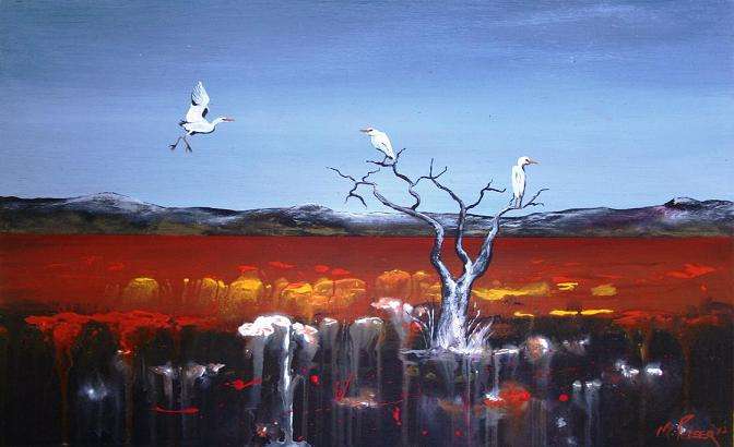 Original by Mario Pelser - Abstract Landscape 1  - size 655 x 400