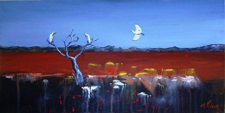 Original by Mario Pelser - Abstract Landscape 2  - size 655 x 330
