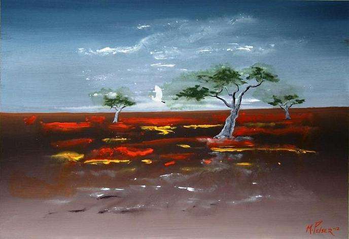 Original by Mario Pelser - Abstract Landscape - size 600 x 410
