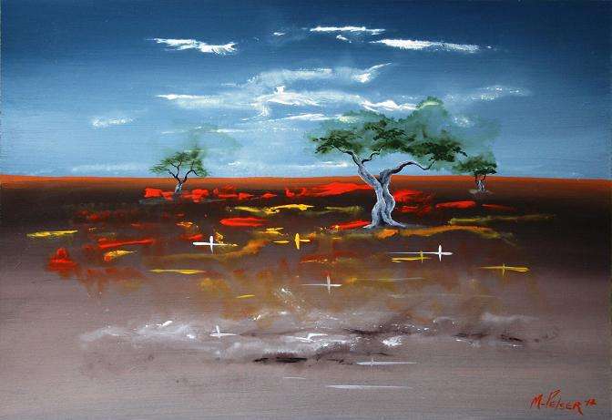 Original by Mario Pelser - Abstract Landscape - size 600 x 410
