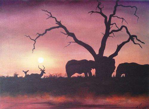Investment Artwork - Original Mario Pelser (1976-) "Ancient Gathering"  600 x 800