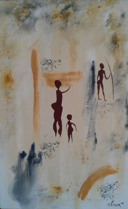 Investment Artwork - Original Mario Pelser (1976-) "Rock Art 2" 80cm x 50cm