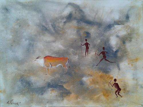 Investment Artwork - Original Mario Pelser (1976-) "Rock Art 1" 80cm x 60cm