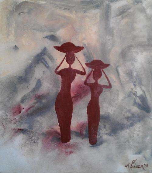 Investment Artwork - Original Mario Pelser (1976-) "Rock Art 5" 45cm x 50cm