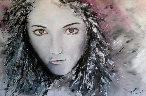 INVESTMENT ARTWORK - Original Mario Pelser (1976-) "Windows to the soul 2" 91cm x 61cm