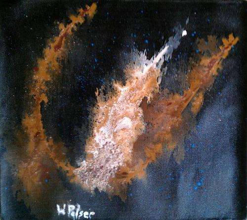INVESTMENT ARTWORK - Original Waldo Pelser (1976-) "Nebula" 50cm x 45cm