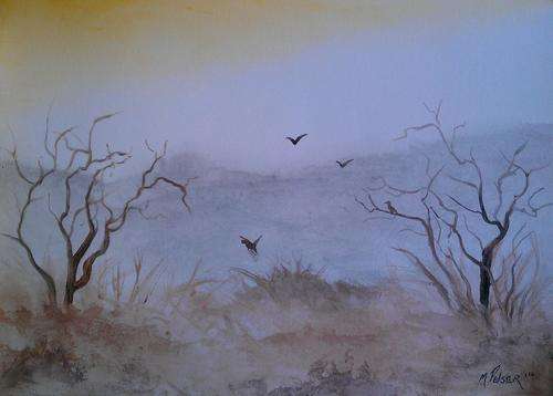 INVESTMENT ARTWORK - Original Mario Pelser "The nest" 296mm x 420mm (A3)