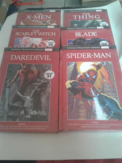 6 X MARVELS MIGHTIEST HEROES (HARDCOVER COMICS)TO CHOSE OR TAKE ALL.