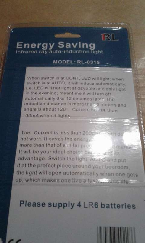 ENERGY SAVING INFRARED RAY AUTO-INDUCTION LIGHT
