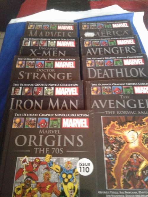 10 X THE ULTIMATE GRAPHIC NOVELS COLLECTION MARVELS HARDCOVER COMICS  (TO CHOSE OR TAKE ALL )