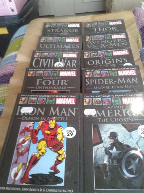 10 X THE ULTIMATE GRAPHIC NOVELS COLLECTION MARVELS HARDCOVER COMICS  (TO CHOSE OR TAKE ALL )