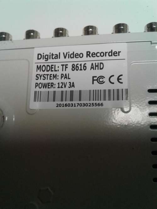 16 CHANNELS AHD DVR INCLUDING POWER SUPPLY, REMOTE AND MOUSE
