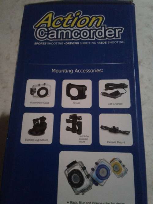 2,0 TOUCH PANEL-HD720P,VGA ACTION CAMCCORDER (COMPLETE )
